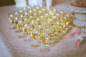 Glasses filled with Prosecco to enjoy on your Cardiff hen party.