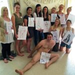 Hen party life drawing class in Bath